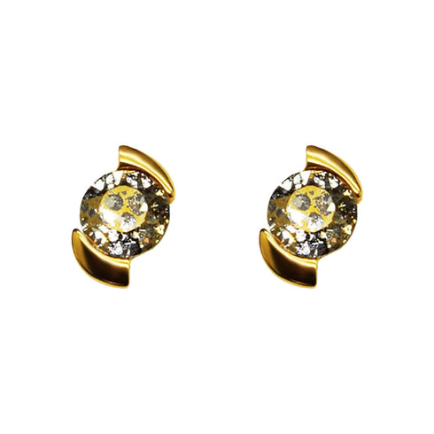 Auskarai „Pienų Kelias (Auksinė Patina)“ su Swarovski™ kristalais